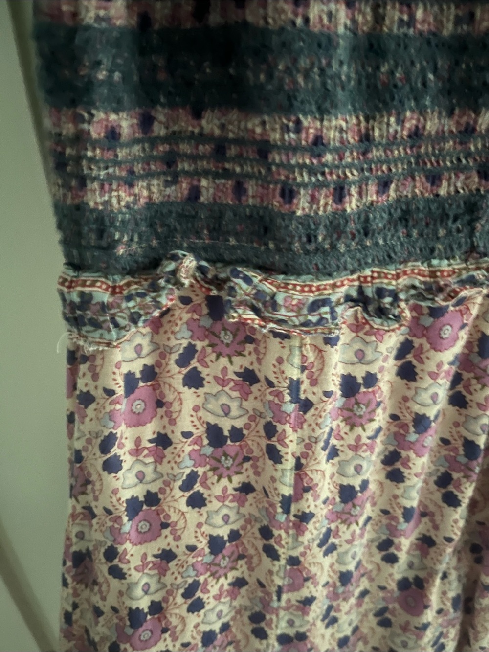 Sea New York Purple & Pink Floral Smocked Ruffle Top - Picture 6 of 8